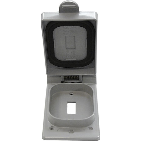 Abb Cantex Rectangle PVC 1 gang 5 in. H X 2-7/8 in. W Toggle Cover 5133361B